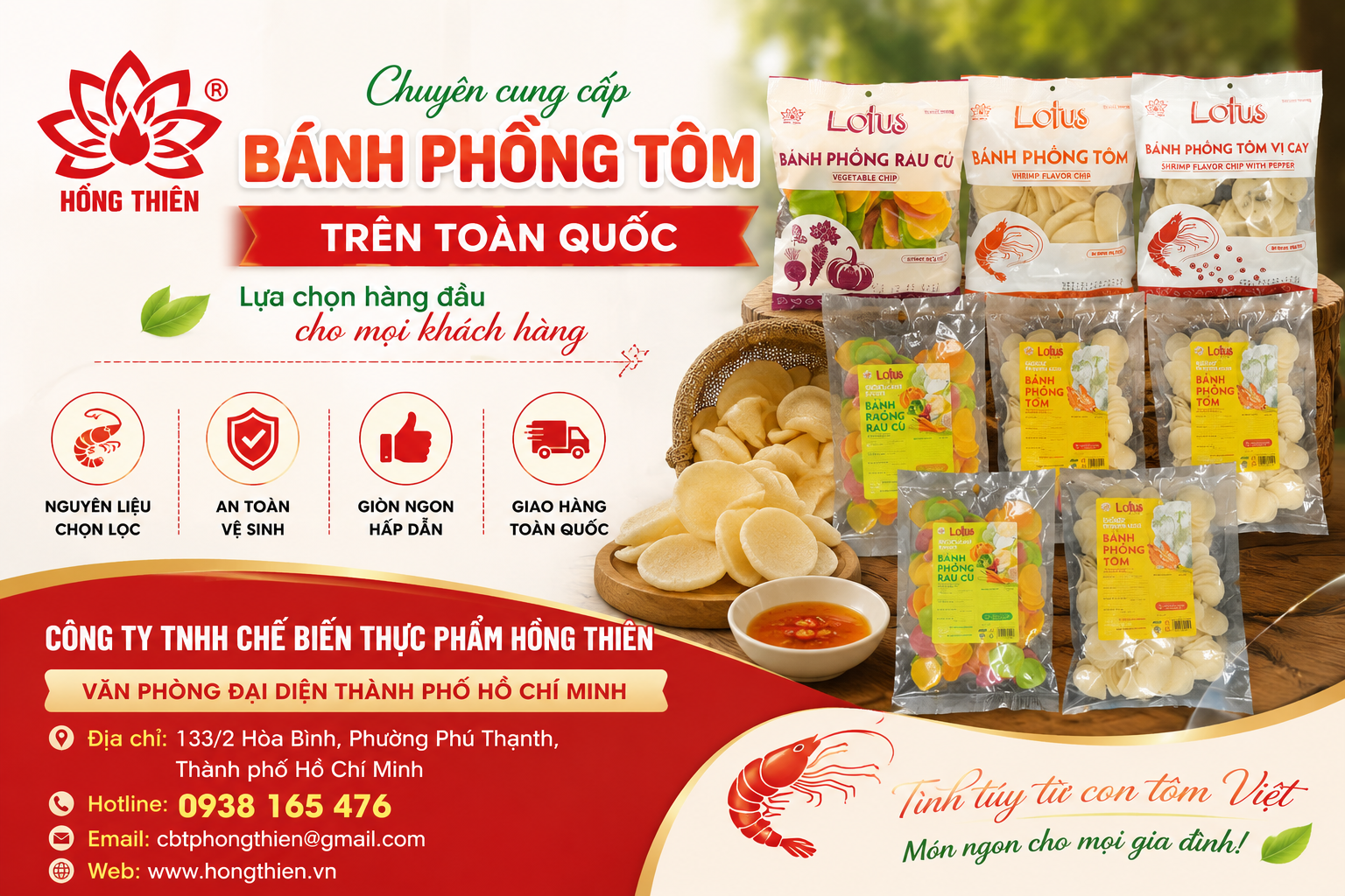 chuyên cung cấp bánh phồng tôm trên toàn quốc